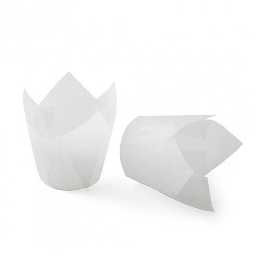 Форма бумажная Тюльпан 5х8см белые10шт