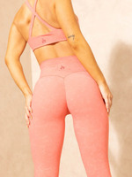 Леггинсы RYDERWEAR NKD Stonewash Crossover Scrunch Coral