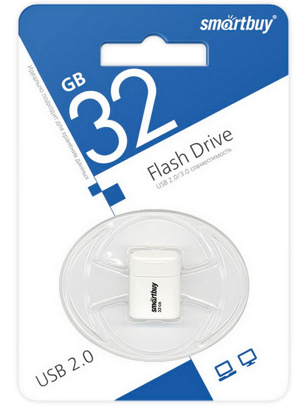USB карта памяти 32ГБ Smart Buy Lara (белый)