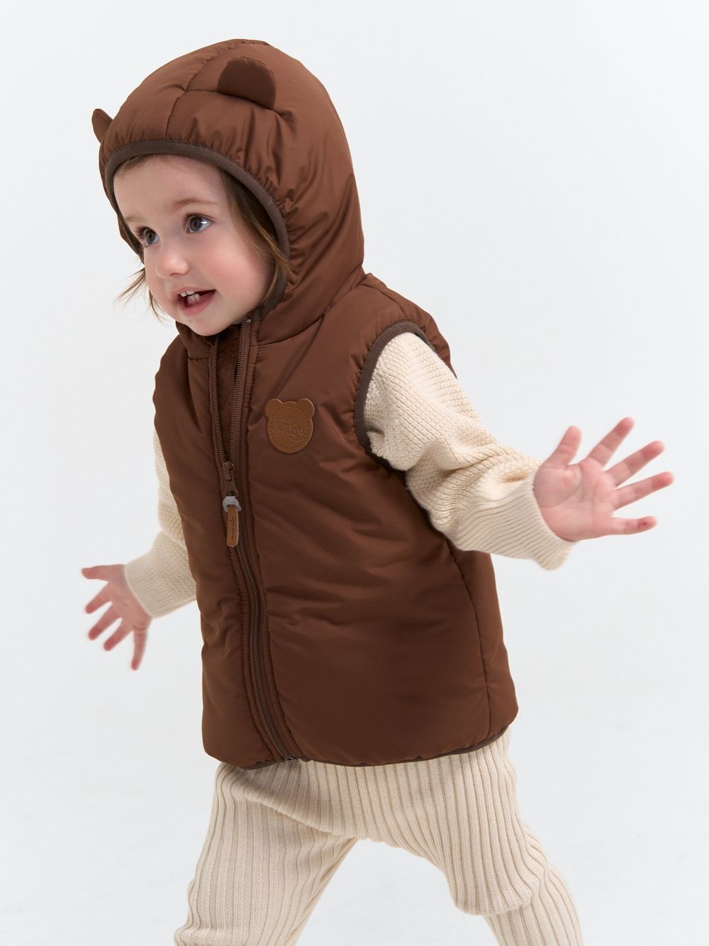 Жилет с капюшоном "Шоколад" 0+