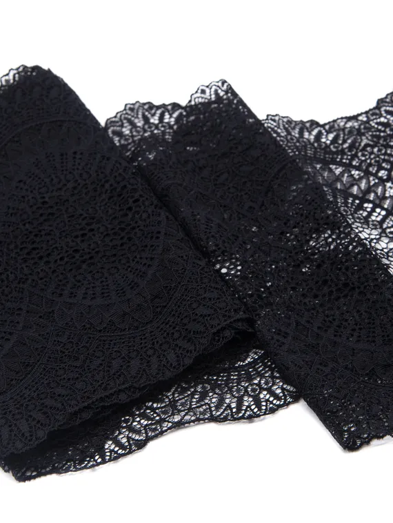 264 Кружево эластичное 18 см, Италия, черный 170