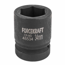 Головка ударная 1'', 34мм (6гр.) FORCEKRAFT FK-48534