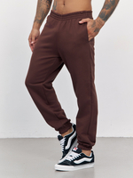 Брюки мужские с начесом "jogger fleece" (коричневый)