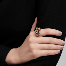 "Белка" кольцо в золотом покрытии из коллекции "Волшебный лес" от Jenavi