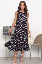 Сарафан Кампари (синий/цветы) П13995-10М LT Collection