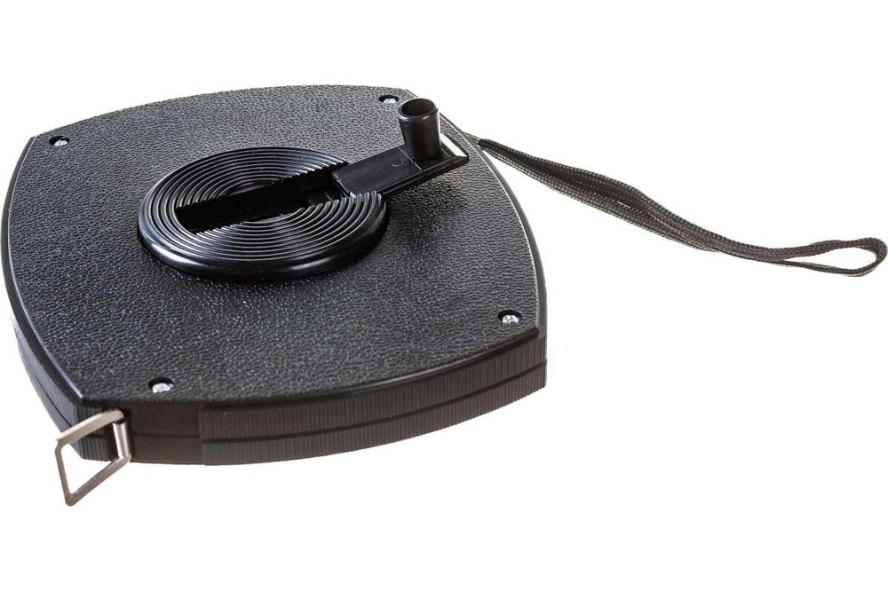 Рулетка, черный закрытый пластиковый корпус, стальная лента 50 м, 17750