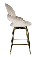 Стул барный Ist Casa Виола, 55х46х105 см, бежевый, золото
