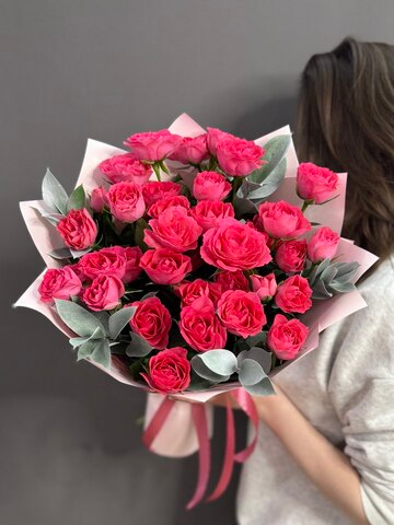 Монобукет с кустовыми розами