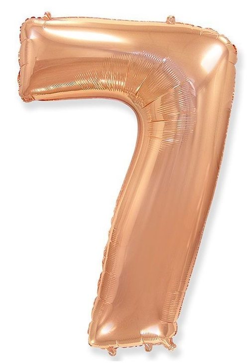 FM 40 Цифра "7" розовое золото в упаковке / Seven / 1 шт