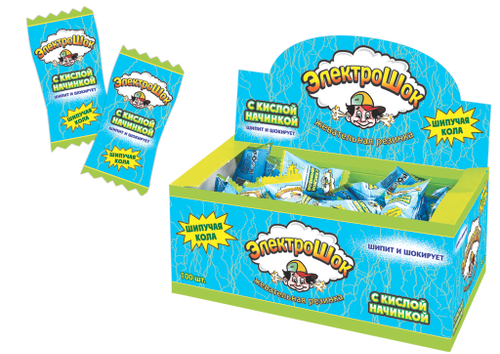 Жев. рез. с нач. Колы "Электрошок" 20*100шт 3,5г