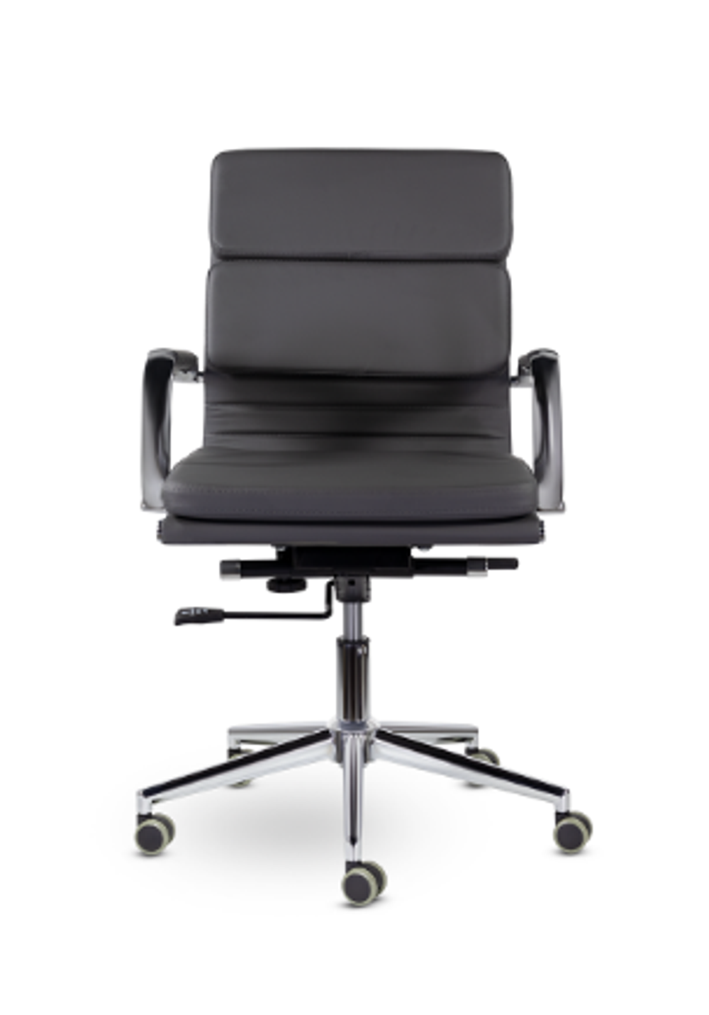 Кресло Кайман Трио СН-303 Софт, низкая спинка, хром, экокожа Santorini