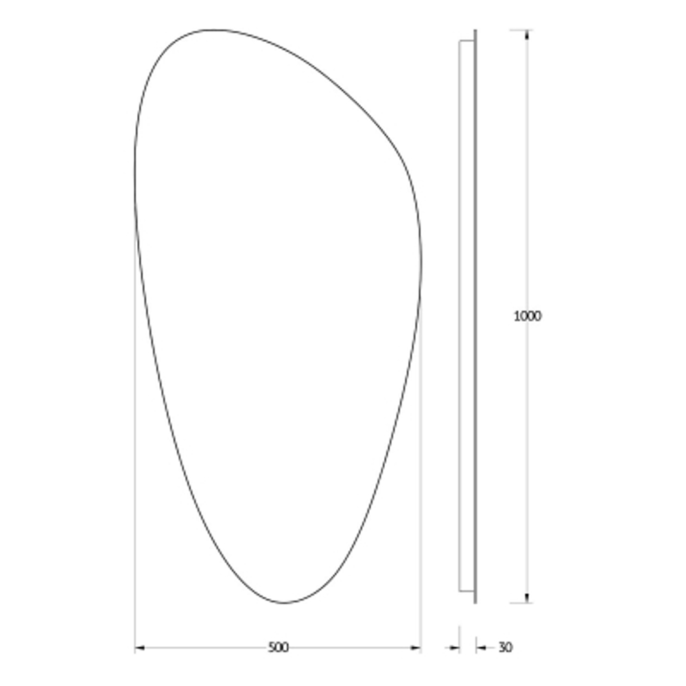 Зеркало Evoform с LED-подсветкой 21,5 W 50х100 см Без выключателя Нейтральный белый свет