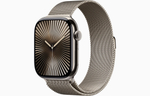 Apple Watch Series 10, 42 мм, титан цвета «Натуральный титан», миланский сетчатый браслет