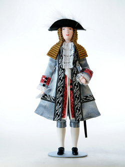Кукла коллекционная в мужском придворном Французском костюме 18 века