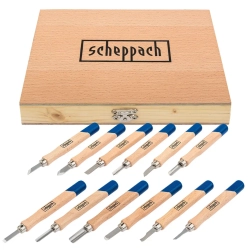 Стамески фигурные, набор 12пр. Scheppach Sch-25530