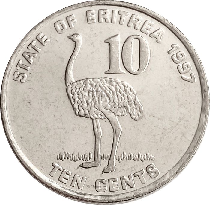 10 центов 1997 Эритрея