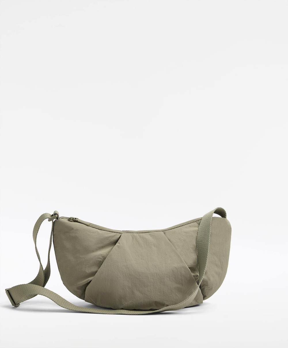 OYSHO Стеганая мини-сумка с плечевым ремнем, хаки