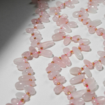 Розовый кварц натуральный, перышки, 10-22мм