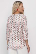 Блуза Статица (бело-красная) Б13775-16М LT Collection