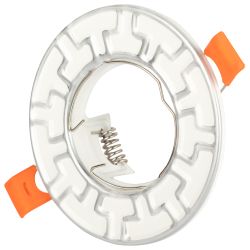 Светильник встраиваемый штампованный ЭРА ST5 CH/WH под лампу MR16 GU5.3 белый/хром