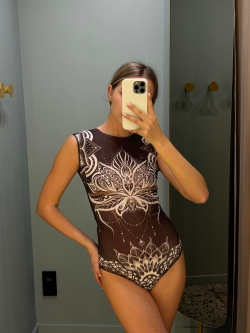Купальник слитный Bip-Bip Tatoo lotus on Brown T