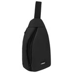 Рюкзак однолямочный HEIKKI SMOOTH (ХЕЙКИ), 2 отделения, черный, 35x20x8 см, 273918