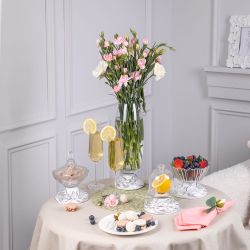 Сахарница стеклянная с крышкой Боа Белый