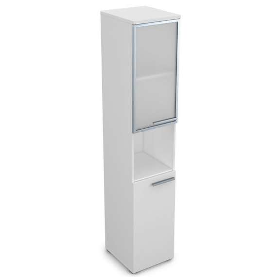 9ПП.005.20 Пенал высокий со стеклом и нишей (400*450*2045), правый