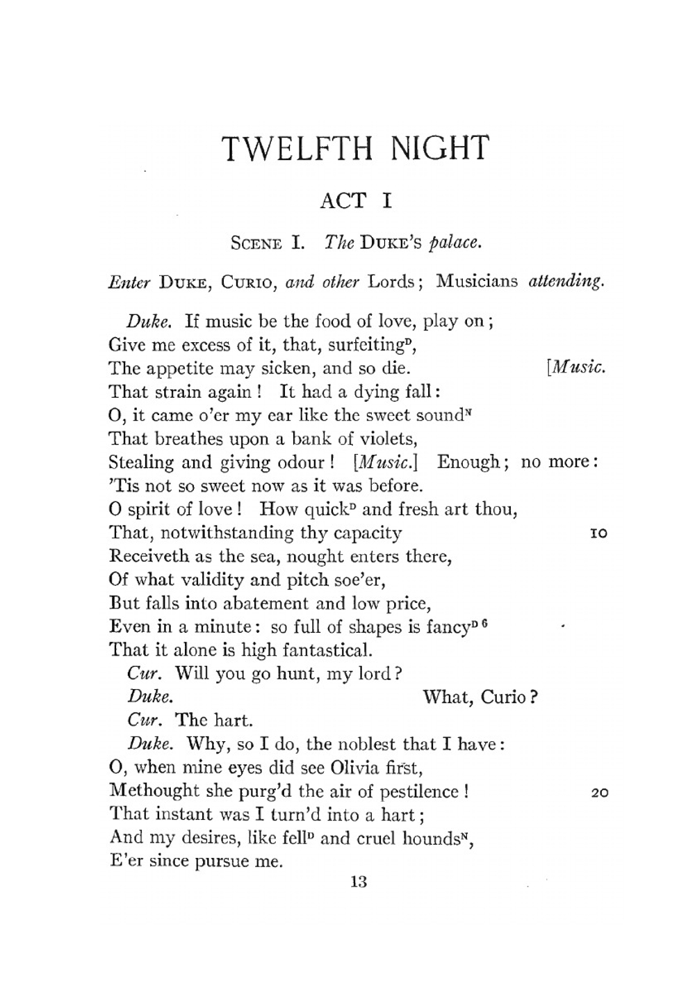 Shakespeare's Twelfth night; | William Shakespeare