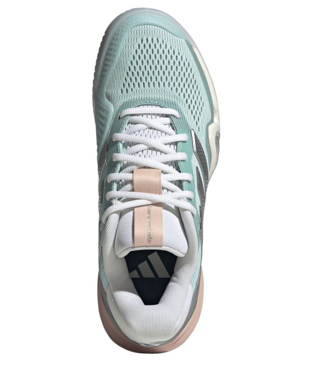 Женские Кроссовки теннисные Adidas Barricade 14 W - semi flash aqua/silver metallic/blush pink