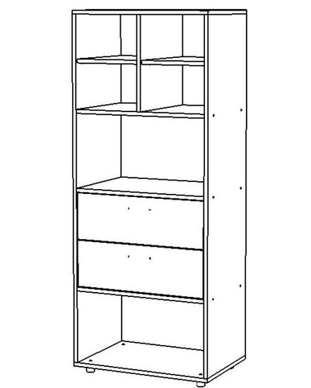 Стеллаж  МИЯКО /600*1500*403/ сосна астрид / лайм