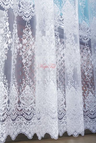 Микросетка с вышивкой Анесси-2 (белая)