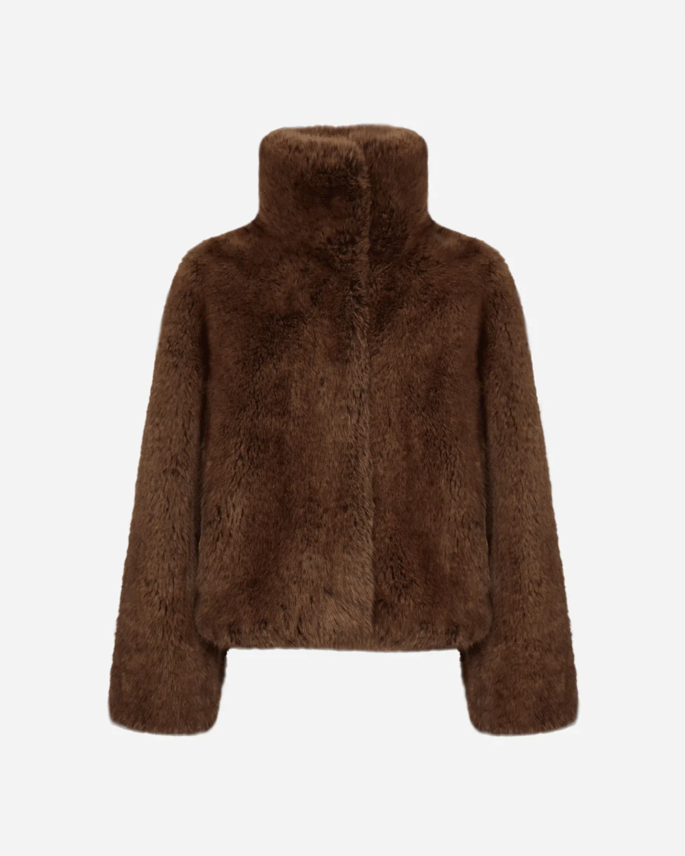 Длинная шуба из экомеха