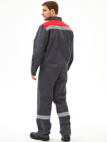 Костюм Липецк-1 СОП CH (тк.Смесовая,280) брюки, т.серый/красный