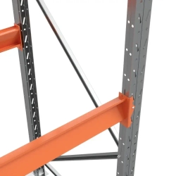 Две секции стеллажа паллетного фронтального 2500х2700х1100 мм (70.1.5). Ярусы: пол+2