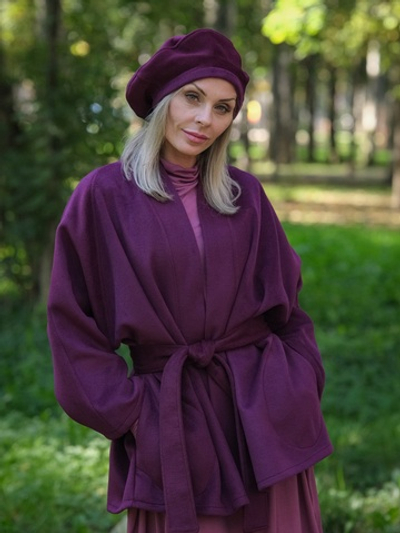 Кимоно -пальто с поясом / фуксия- кушак не вовремя