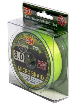 Леска плетёная WFT KG MICRO BRAID Chartreuse 150 м, 0120