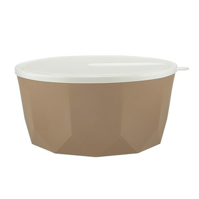 Салатник Plast Team STOCKHOLM с крышкой 1,7 л шоколадный мокко