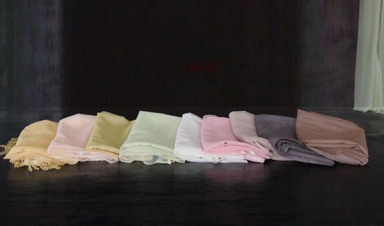 Короткий тюль-арка со стеклярусами