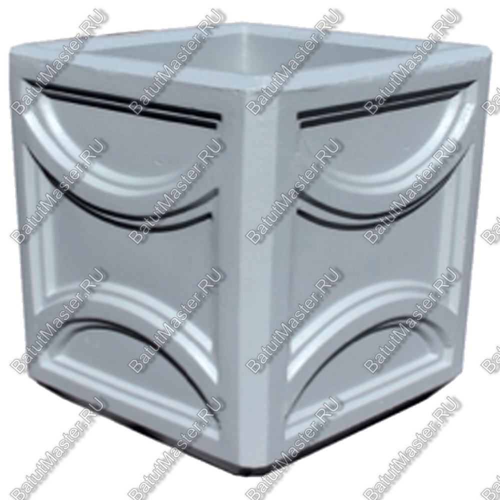 УРНА ЧЕТЫРЕХГРАННАЯ С РЕЛЬЕФОМ, ОКРАШЕННАЯ