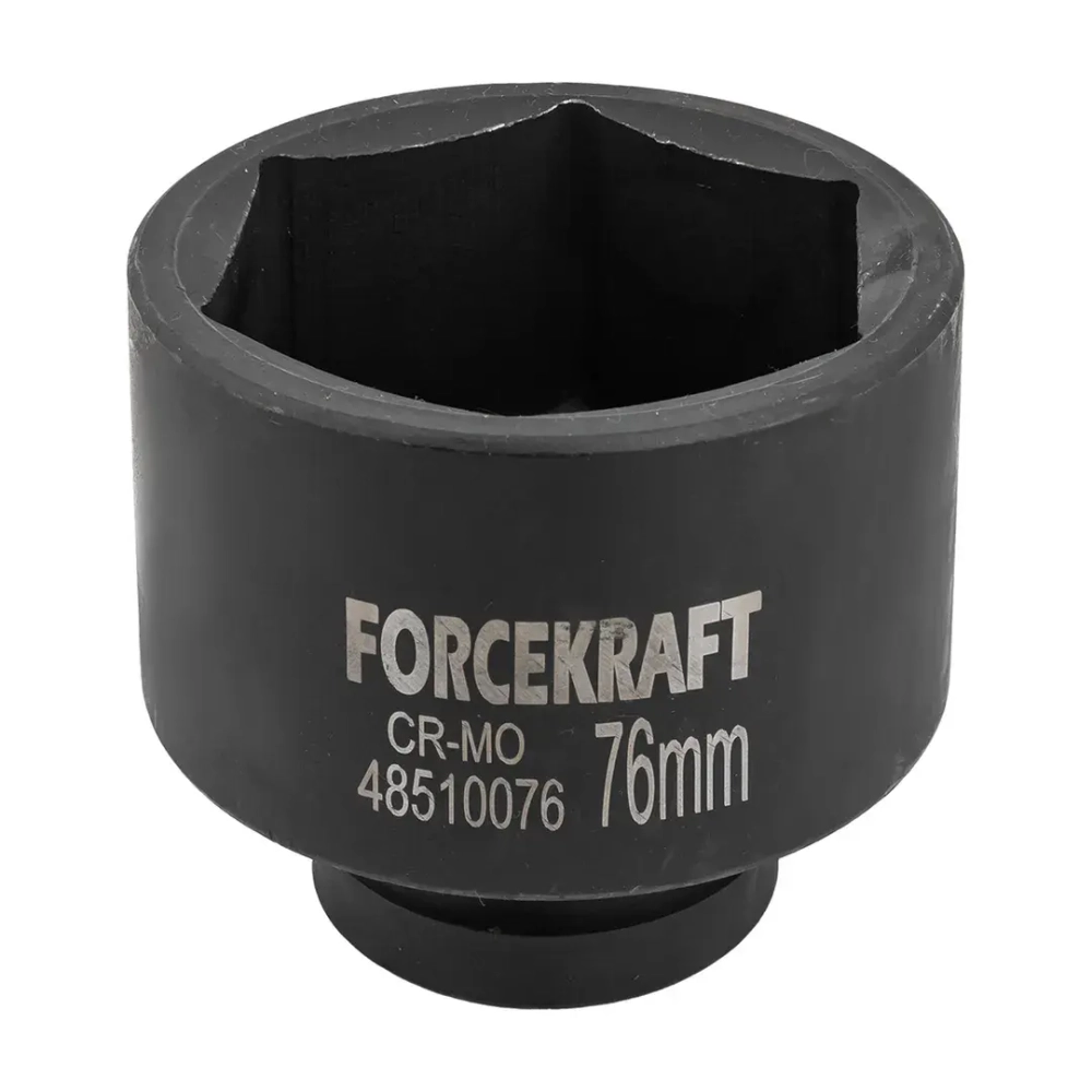 Головка ударная глубокая 1'', 76мм (6гр) FORCEKRAFT FK-48510076