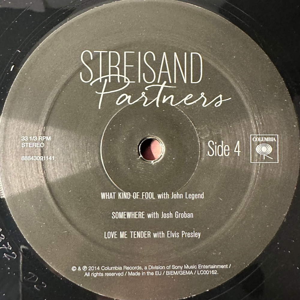 Streisand ‎– Partners 2LP (Европа 2014г.)