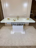 Кухонный раскладной стол "Монро", белый глянец