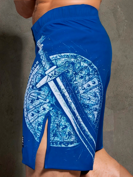 Шорты спортивные тренировочные LEGENDA Щит и Меч синий