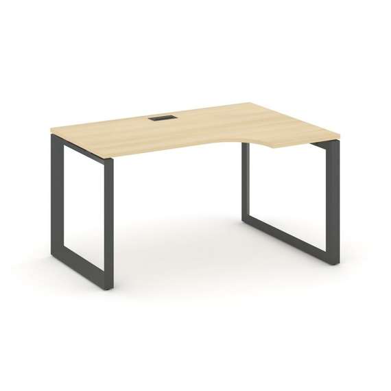 Style Project Стол рабочий эргономичный SN-59O.SPA-012(R) Акация Лорка/Металл Антрацит/Черный Заглуш