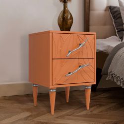 Тумба Арт Колор leaves Классик Сильвер Томленый оранжевый