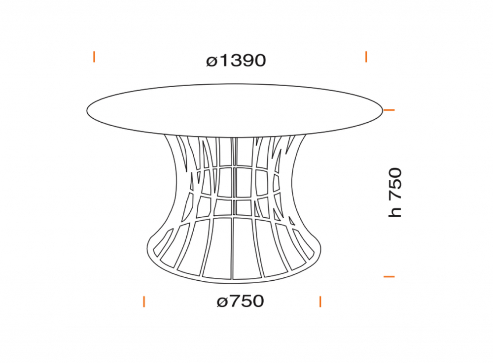 Стол ламинированный обеденный Papatya Onix Round