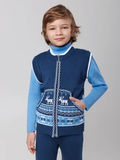 Жилетка вязаная на молнии