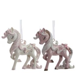 GAEM Фигурка декоративная подвесная "Лошадка", L8,5 W2 H8,5 см, 2в.