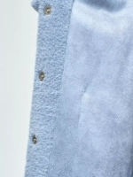 Шуба женская чебурашка тедди пальто из шерсти мериноса